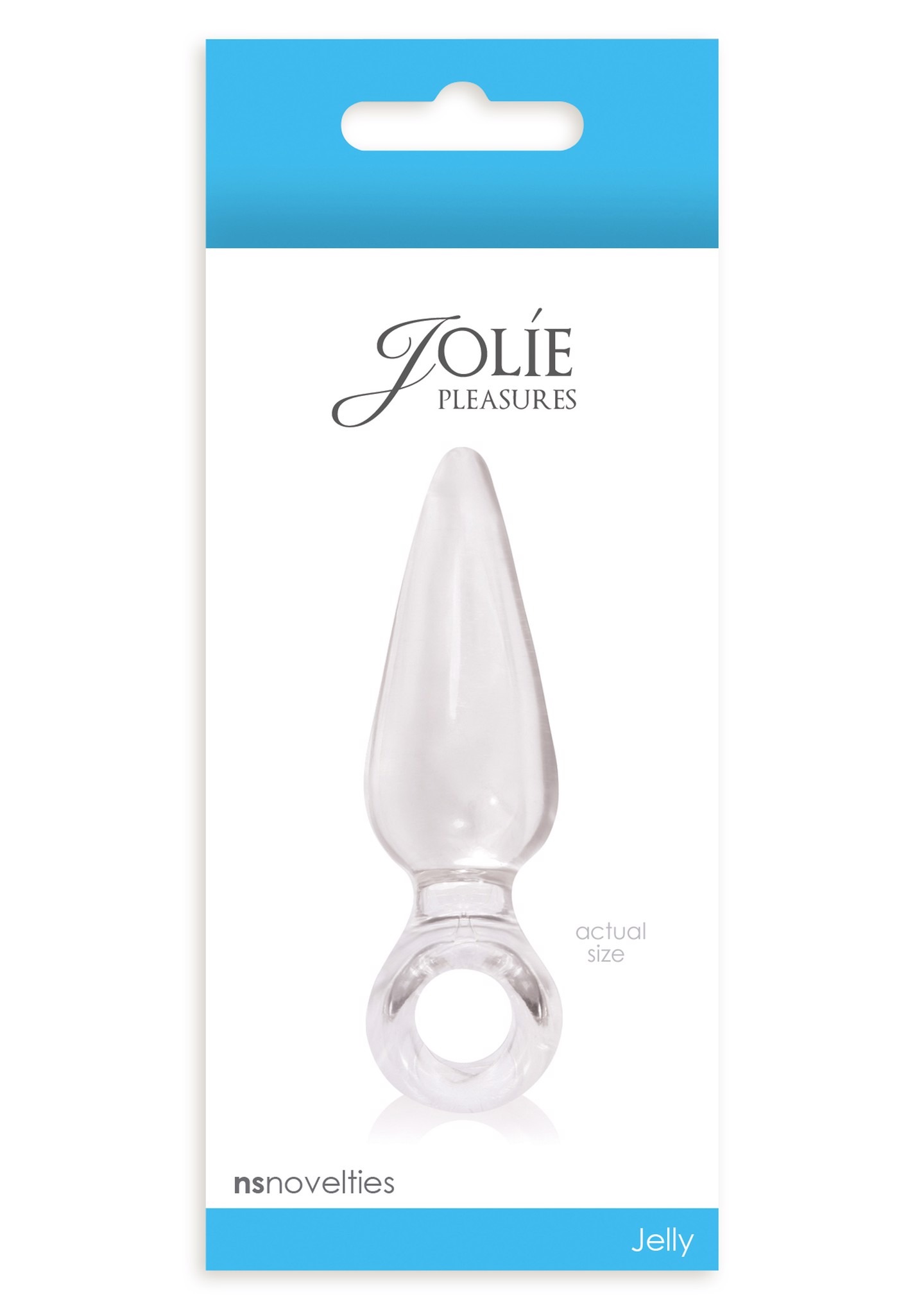 Анальная пробка со стоппером в виде кольца NS Novelties Jolie Pleasures Jelly Plug, прозрачный, Mini