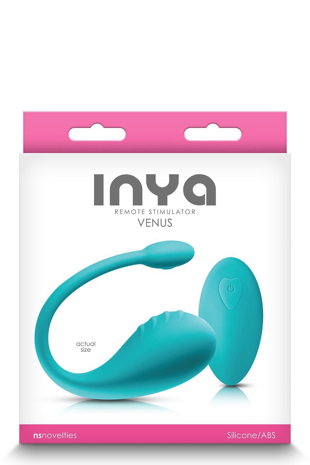 Віброяйце з дистанційним пультом керування NS Novelties Inya Venus, бірюзовий