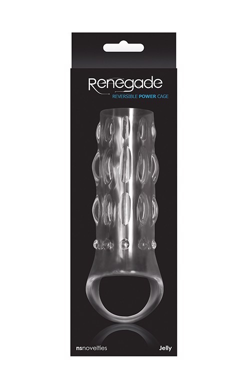 Насадка на пеніс, ребриста з відкритою головкою NS Novelties Renegade Power Cage, прозорий