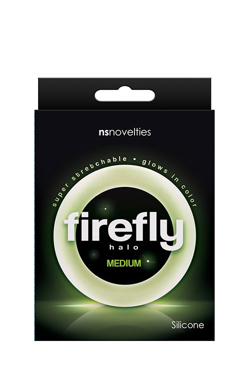 Эрекционное кольцо для пениса иллюминесцентное NS Novelties Firefly Halo прозрачное