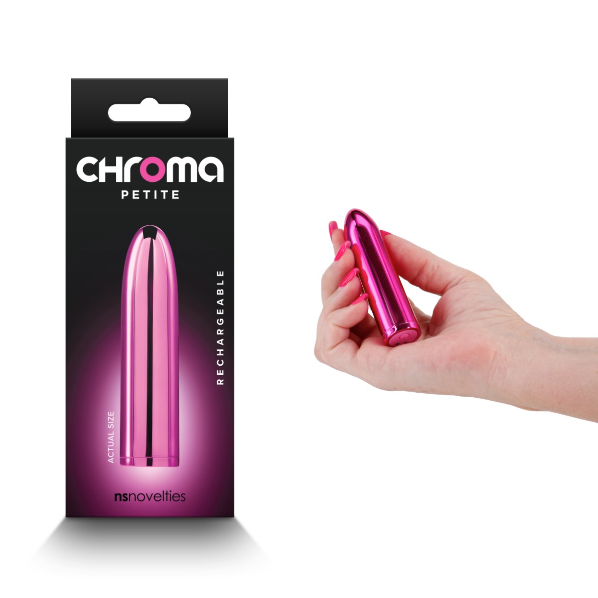 Віброкулька NS Novelties, що перезаряджається, Chroma Petite, рожевий
