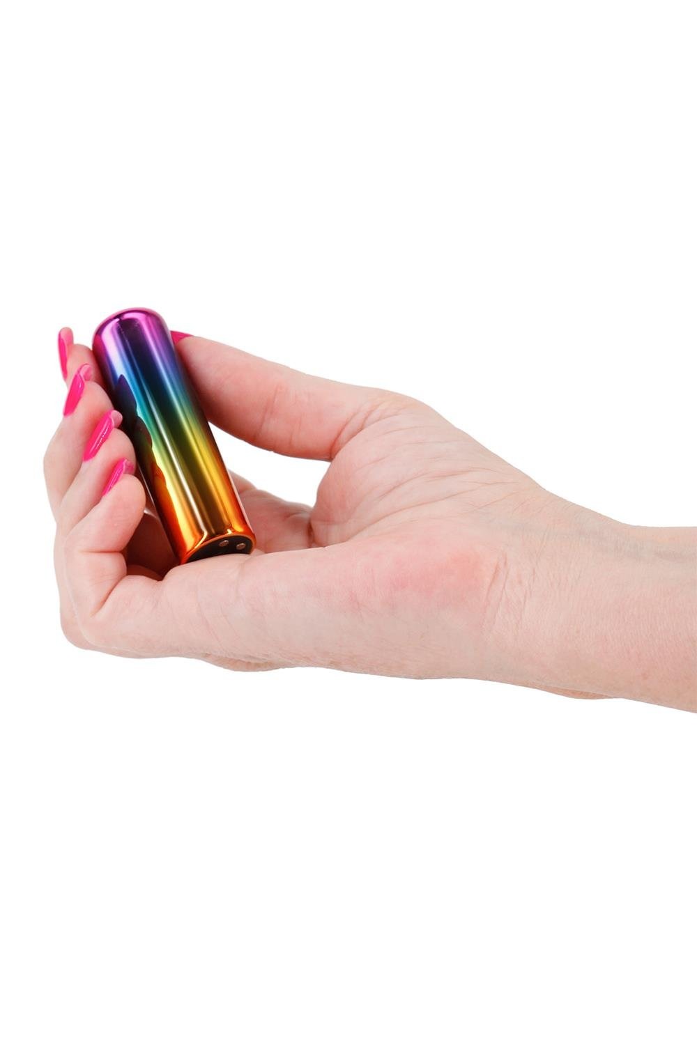 Міні-вібратор для стимуляції клітора NS Novelties Chroma Rainbow перезаряджається, райдужний, S