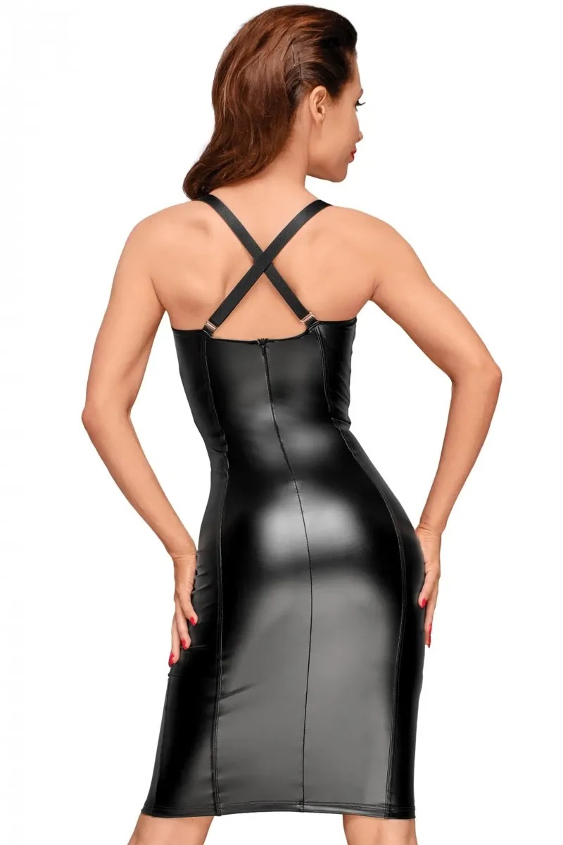 Платье на бретельках облегающее Noir Handmade F180 черное, L