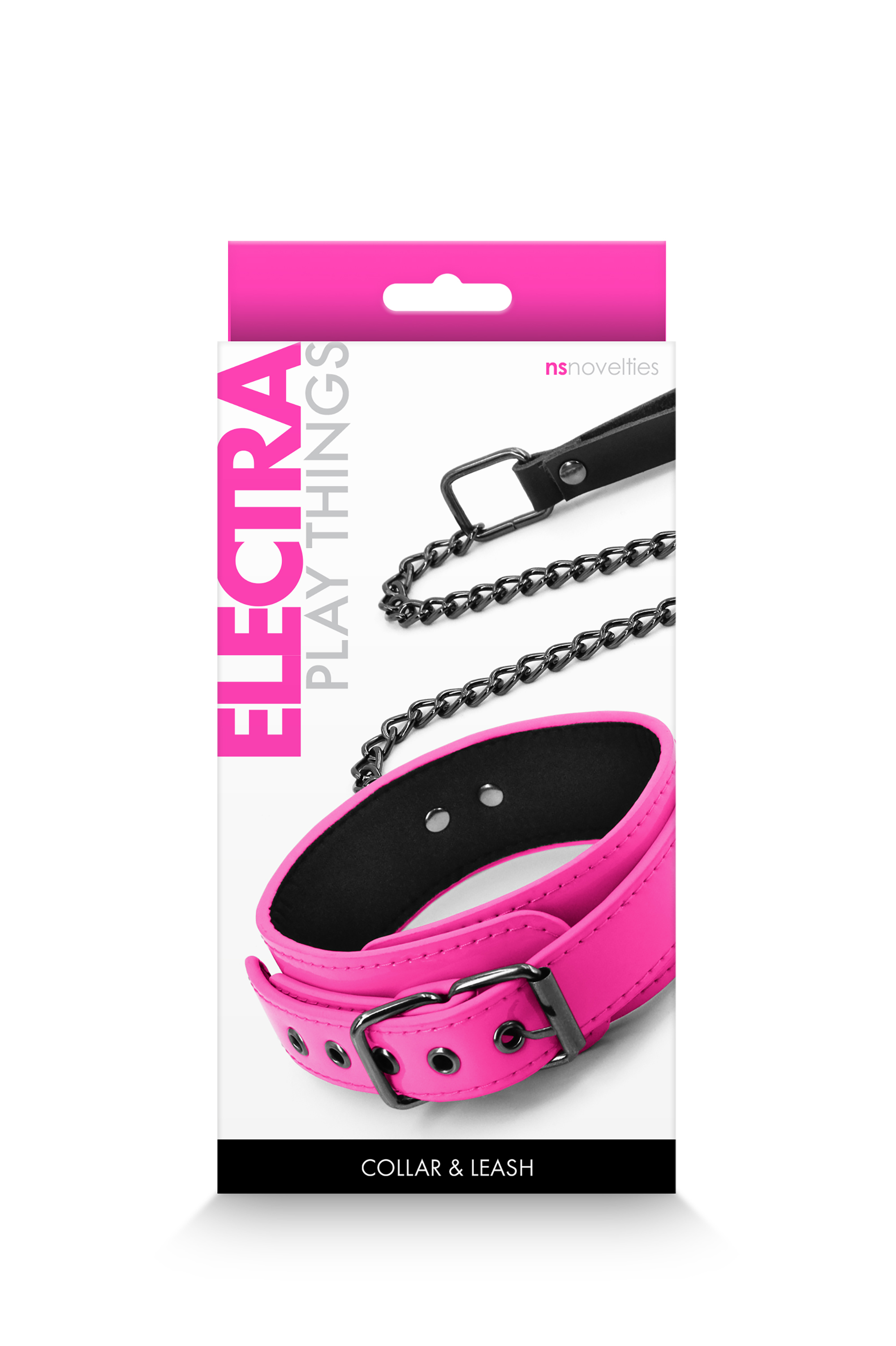 Ошейник с поводком NS Novelties ELECTRA COLLAR & LEASH PINK