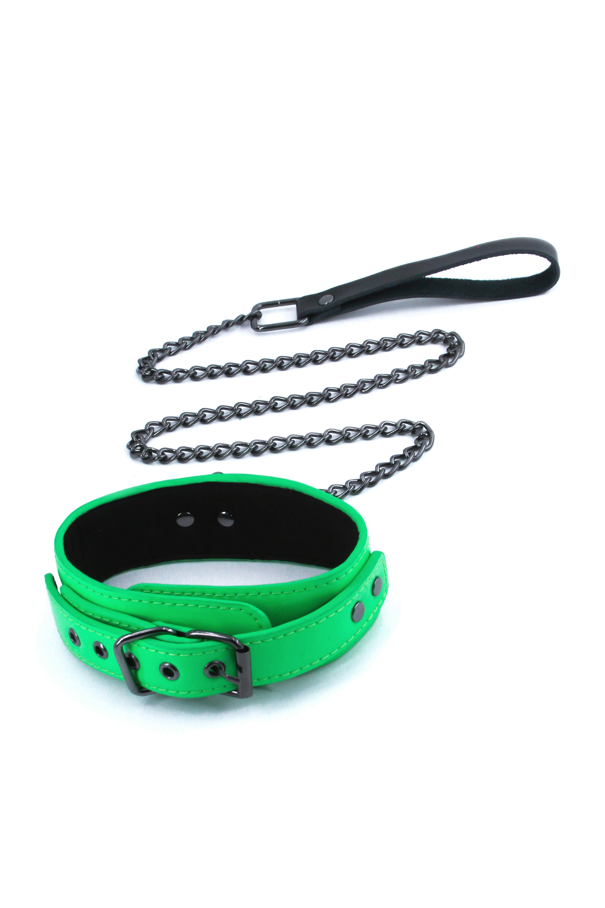 Ошейник с поводком NS Novelties ELECTRA COLLAR & LEASH GREEN