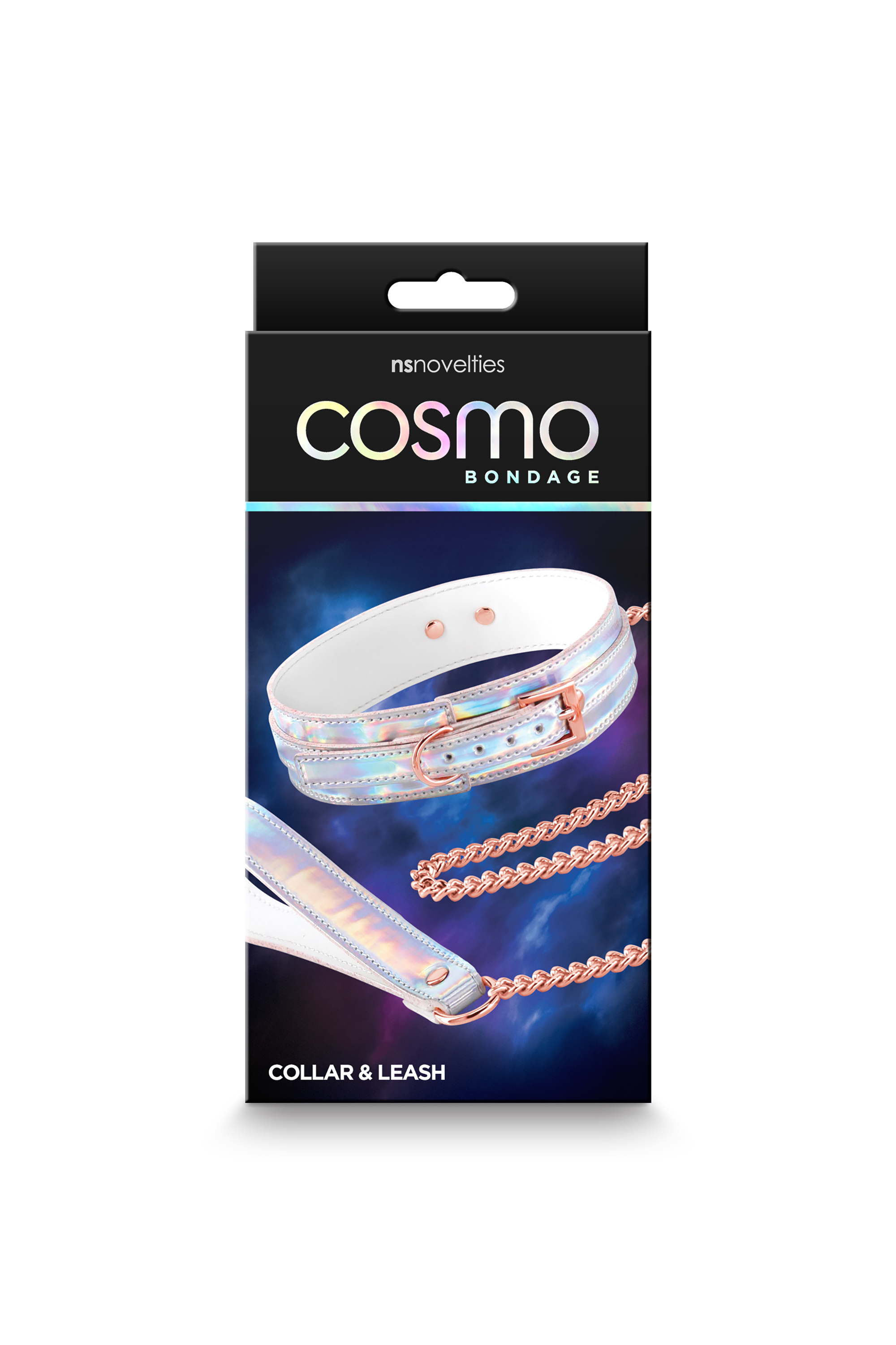 Ошейник с поводком NS Novelties COSMO BONDAGE COLLAR & LEASH RAINBOW