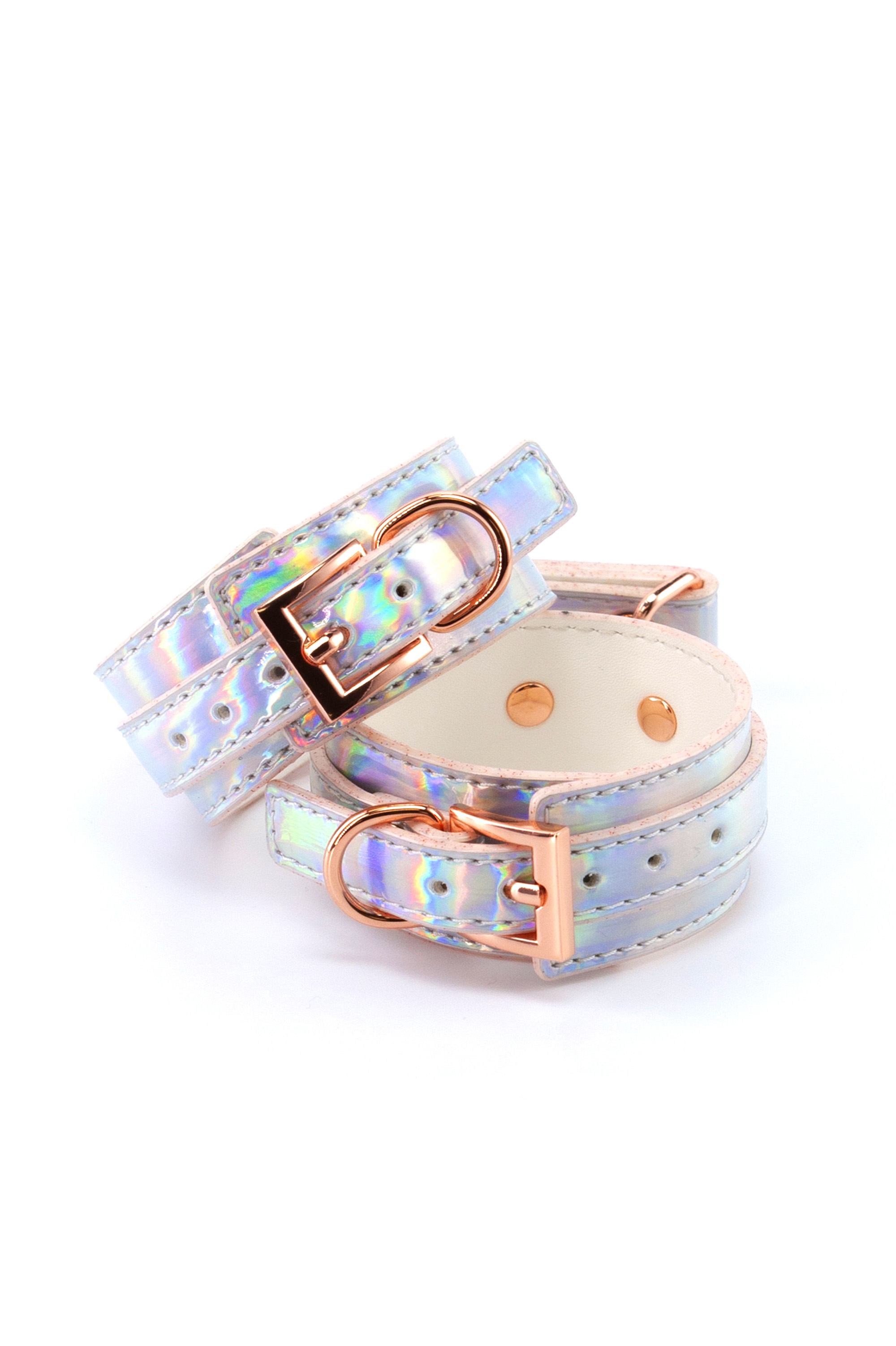 Поножі NS Novelties Cosmo Bondage Ankle Cuffs Rainbow, голографічні