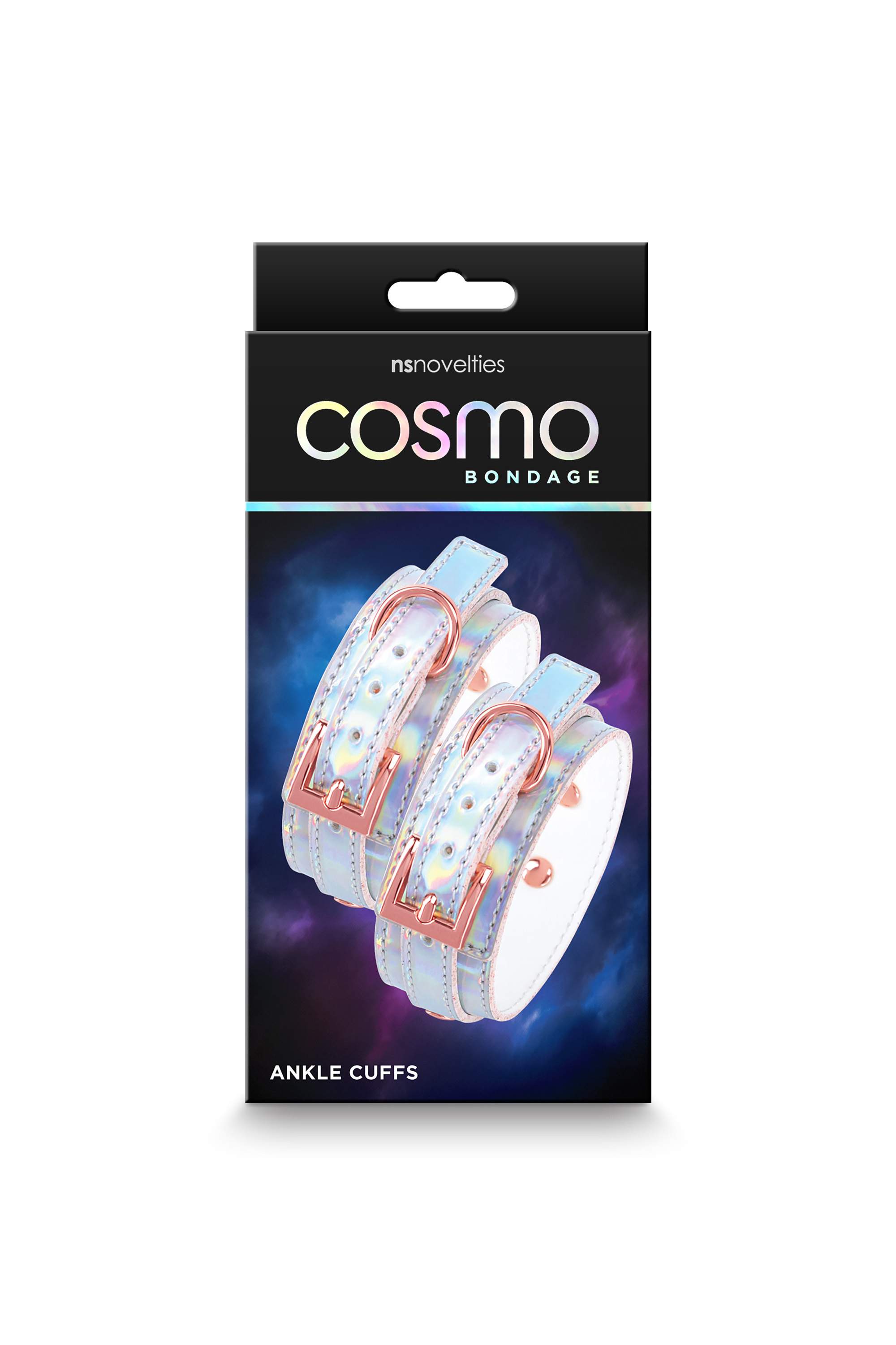 Поножі NS Novelties Cosmo Bondage Ankle Cuffs Rainbow, голографічні