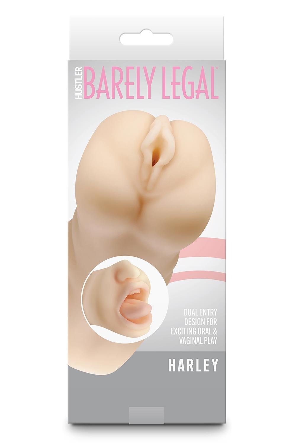 Мастурбатор двосторонній NS Novelties Barely Legal Harley рот і вагіна, 19 см