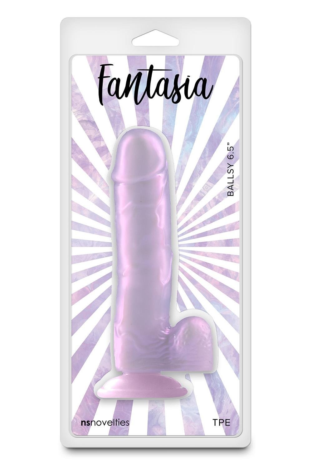 Фалоімітатор на присосці NS Novelties Fantasia Ballsy фіолетовий, 18.2 см