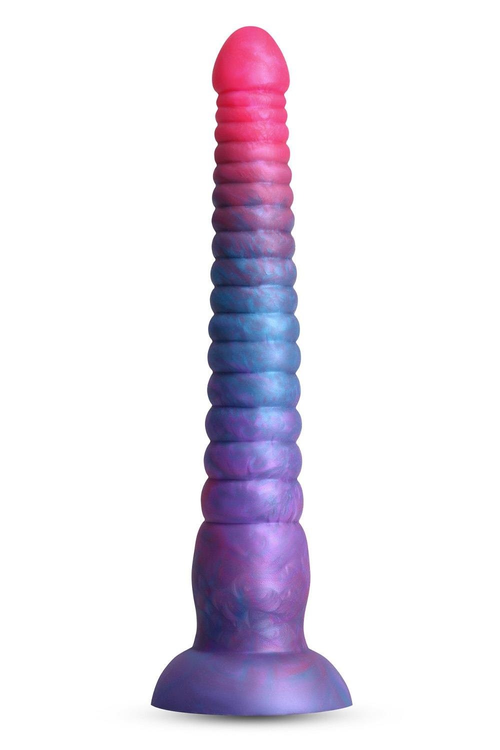 Фалоімітатор NS Novelties Colours Stacked рідкий силікон, рожево-синій, 23 см