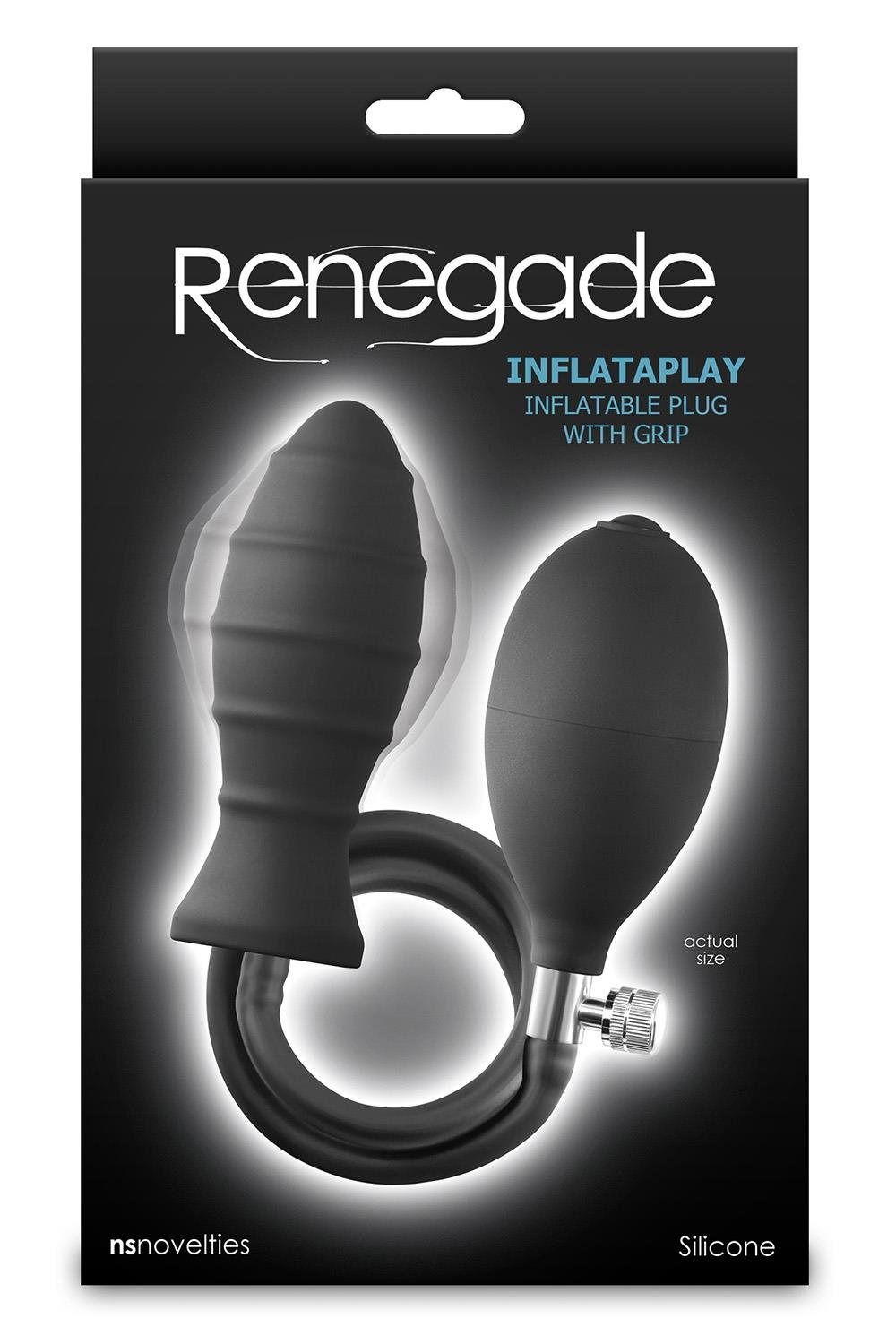 Анальная пробка с накачкой NS Novelties Renegade черная, 69.2 см