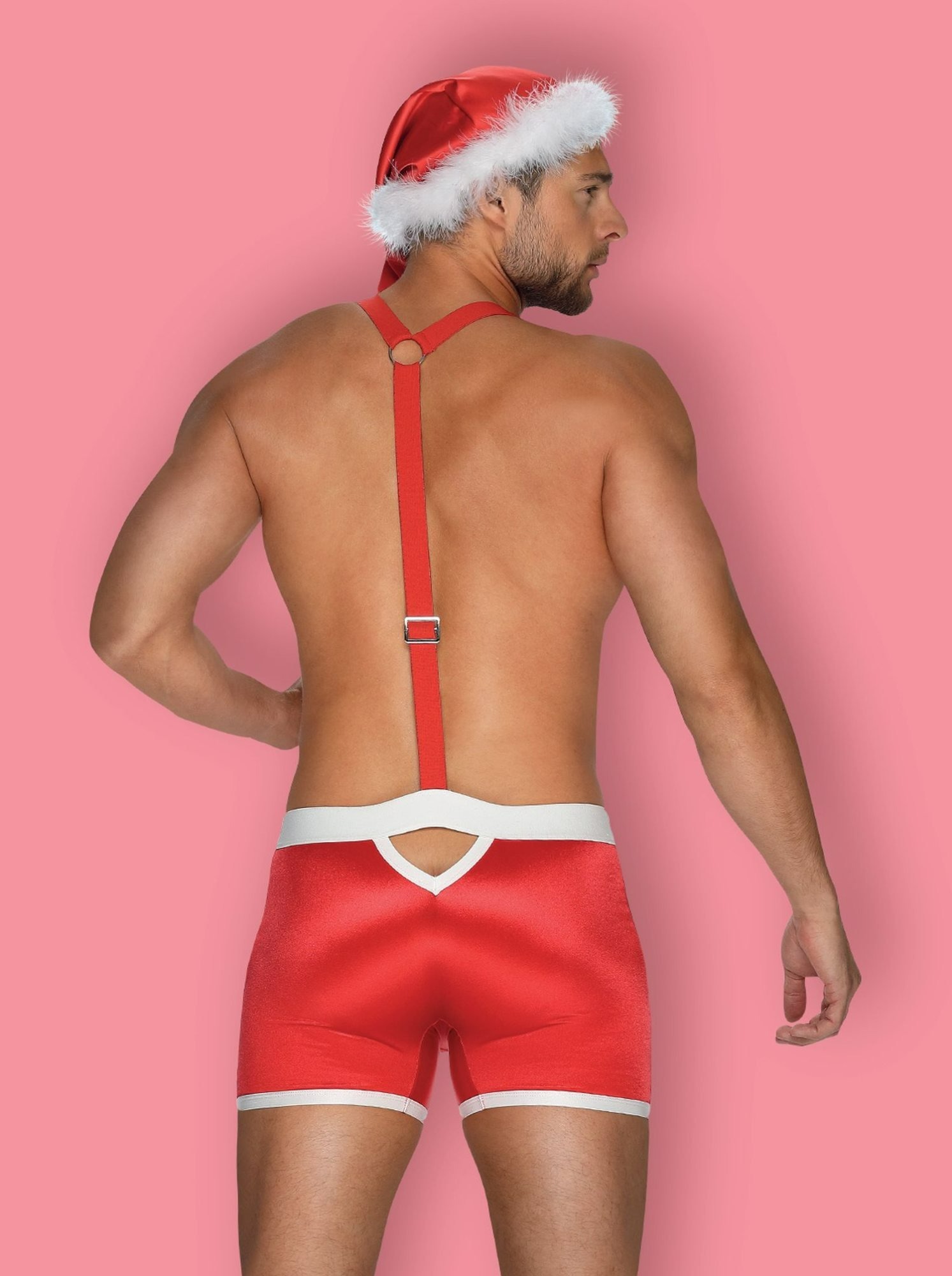 Новогодний костюм мистера Санта Клауса Obsessive Mr. Claus красно-белый, S\M