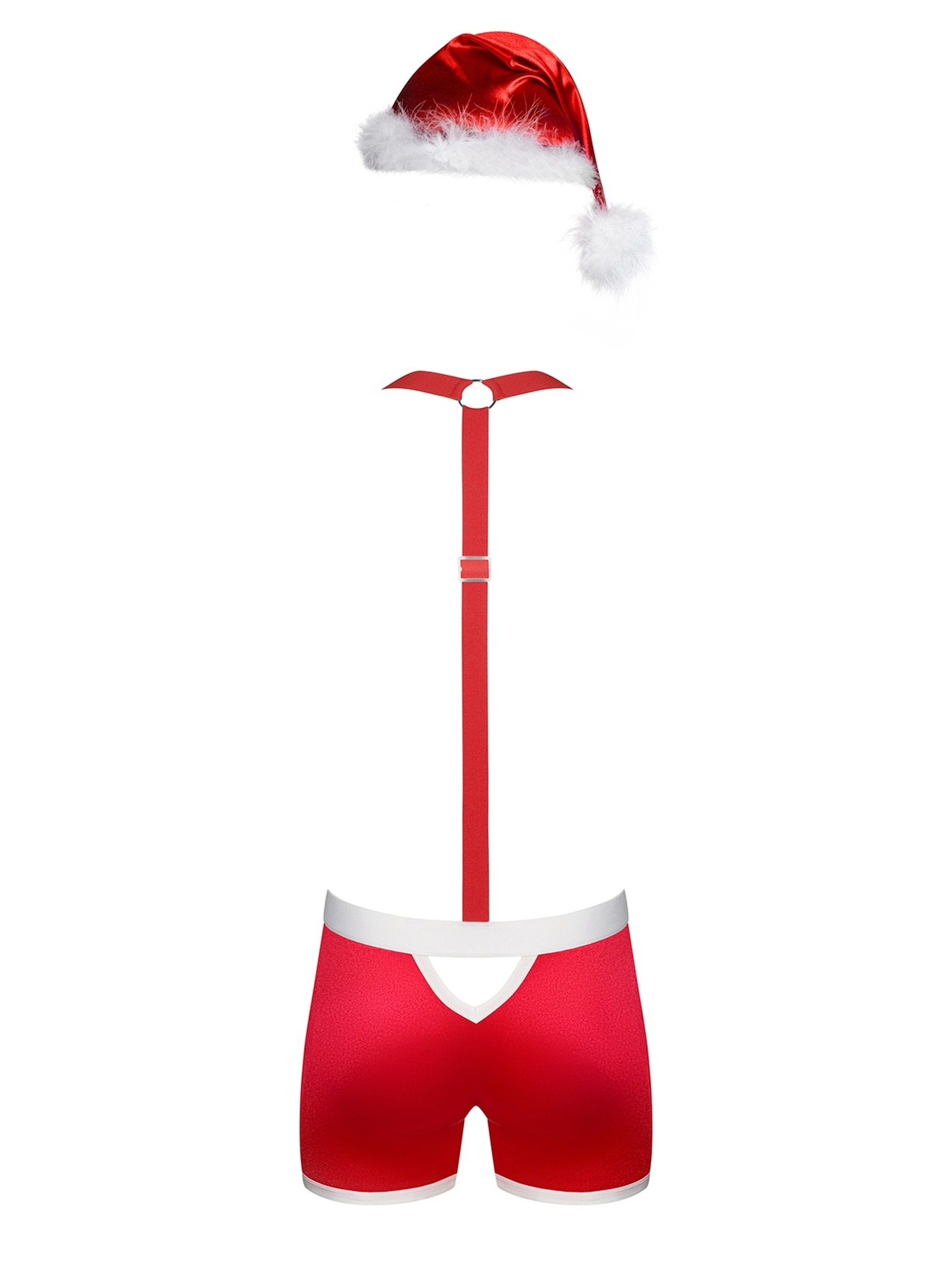 Новогодний костюм мистера Санта Клауса Obsessive Mr. Claus красно-белый, S\M