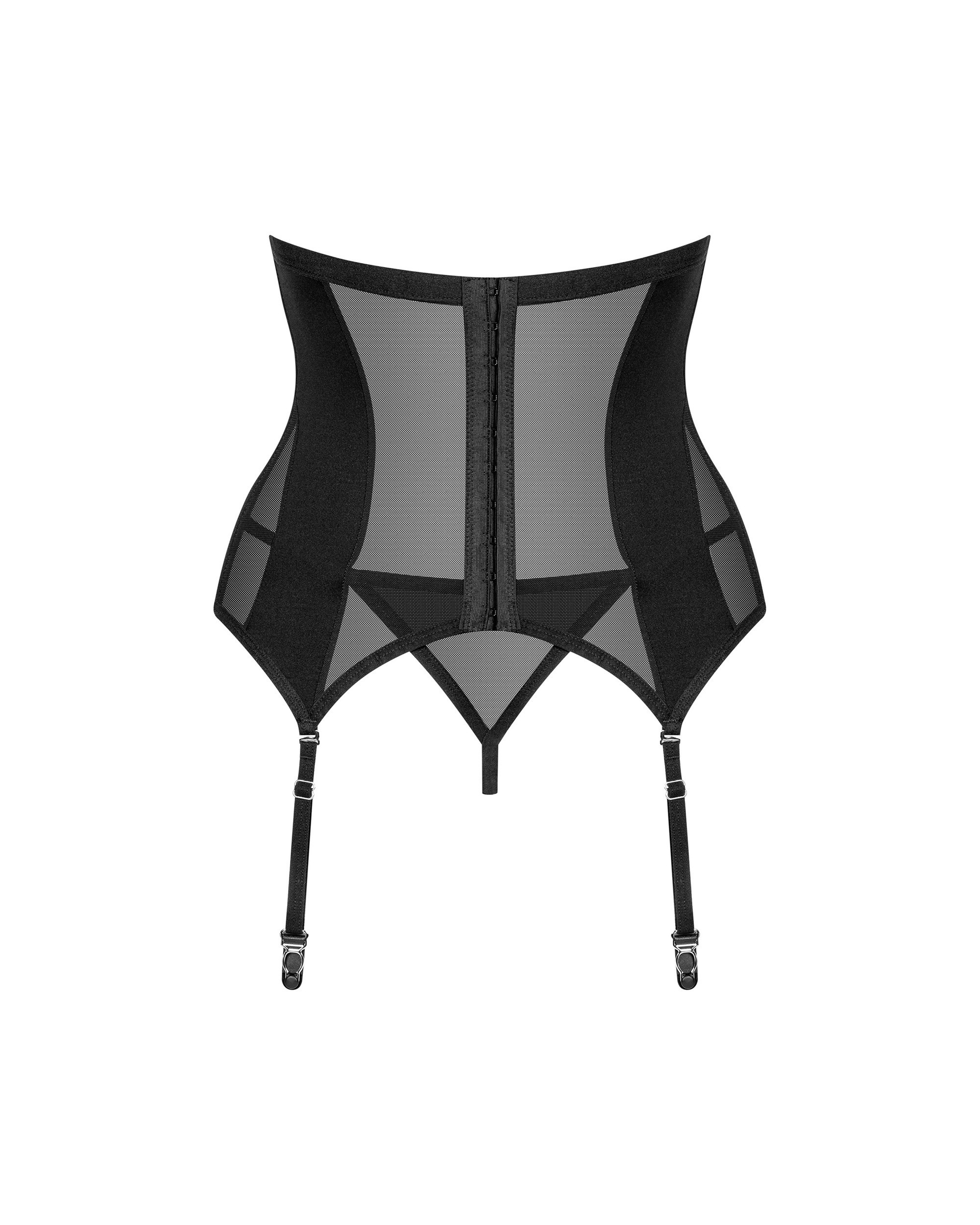 Корсет під груди та стрінги Obsessive Chic Amoria чорний, XS/S