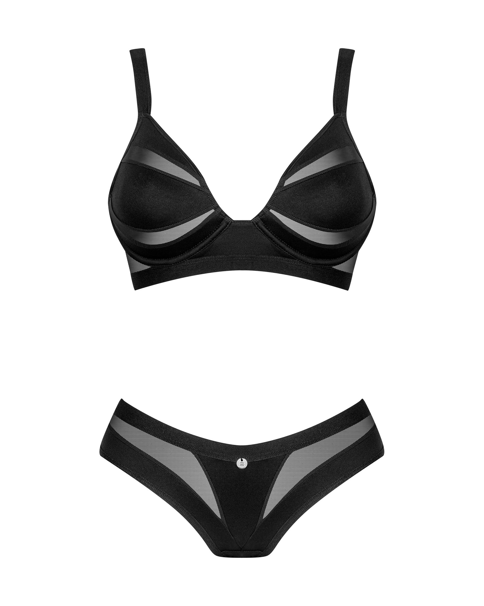 Комплект нижнего белья Obsessive Chic Amoria черный, M-L
