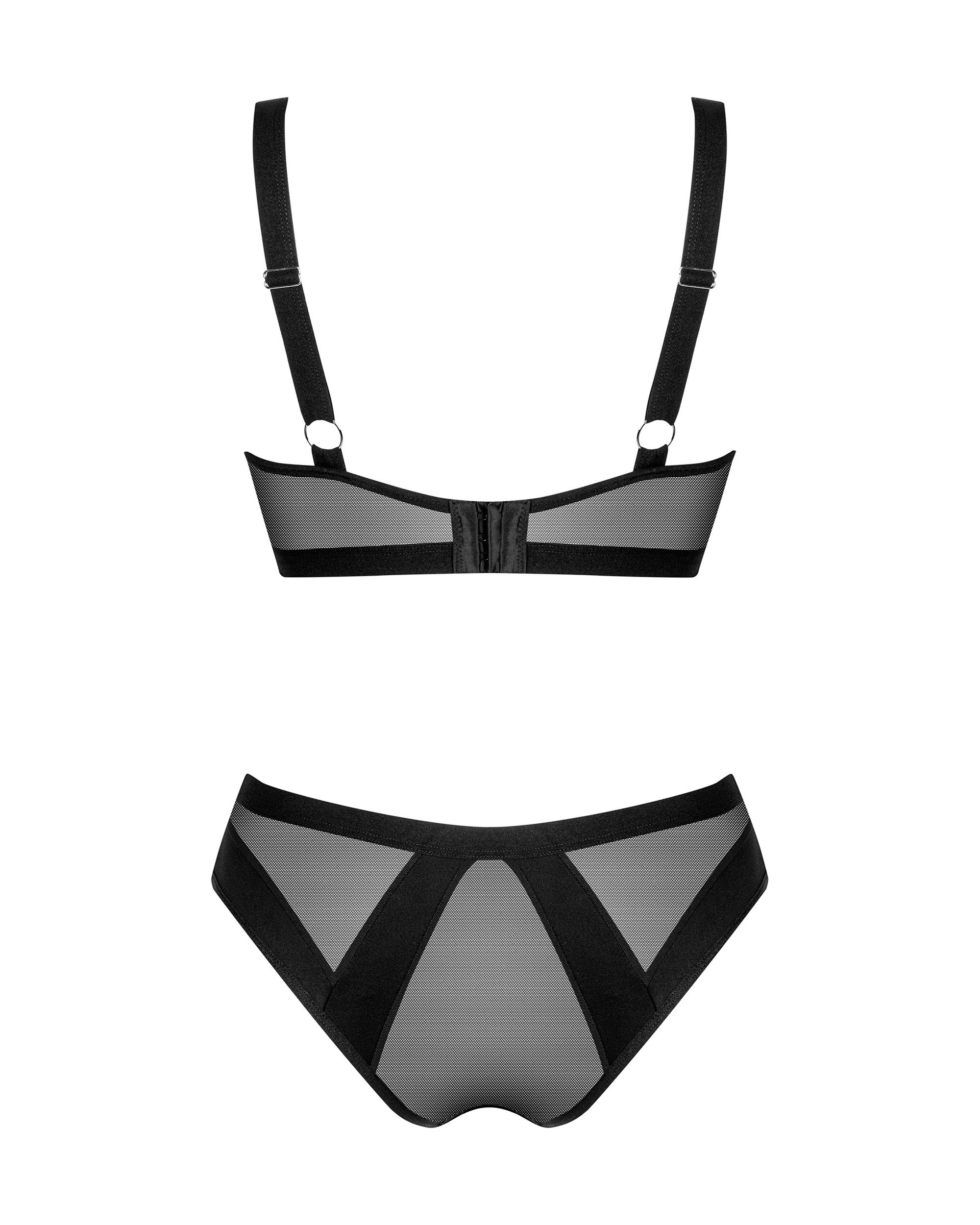 Комплект нижнего белья Obsessive Chic Amoria черный, M-L