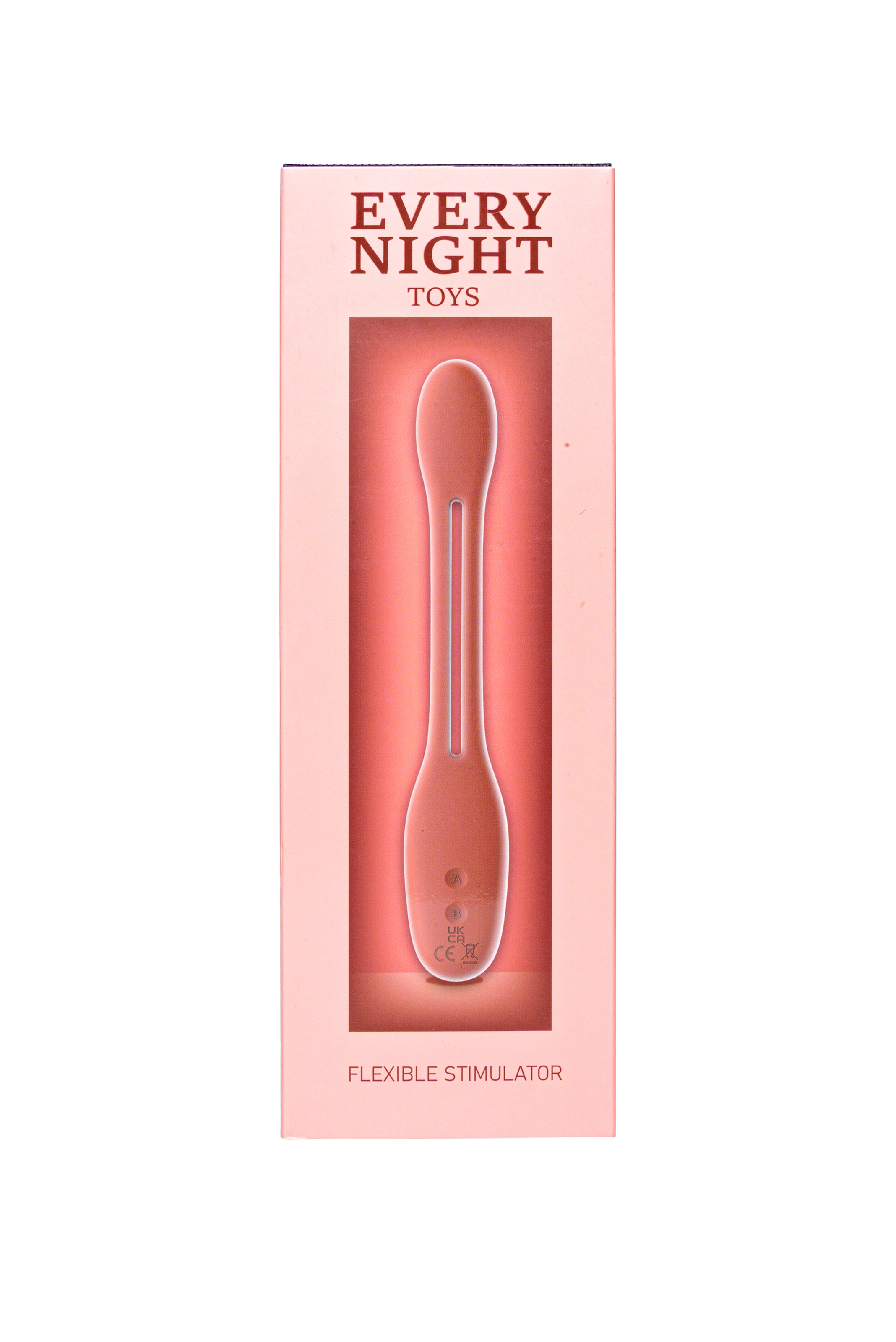Гнучкий вібратор для пар Every Night Toys Flexible з двома моторчиками, червоний