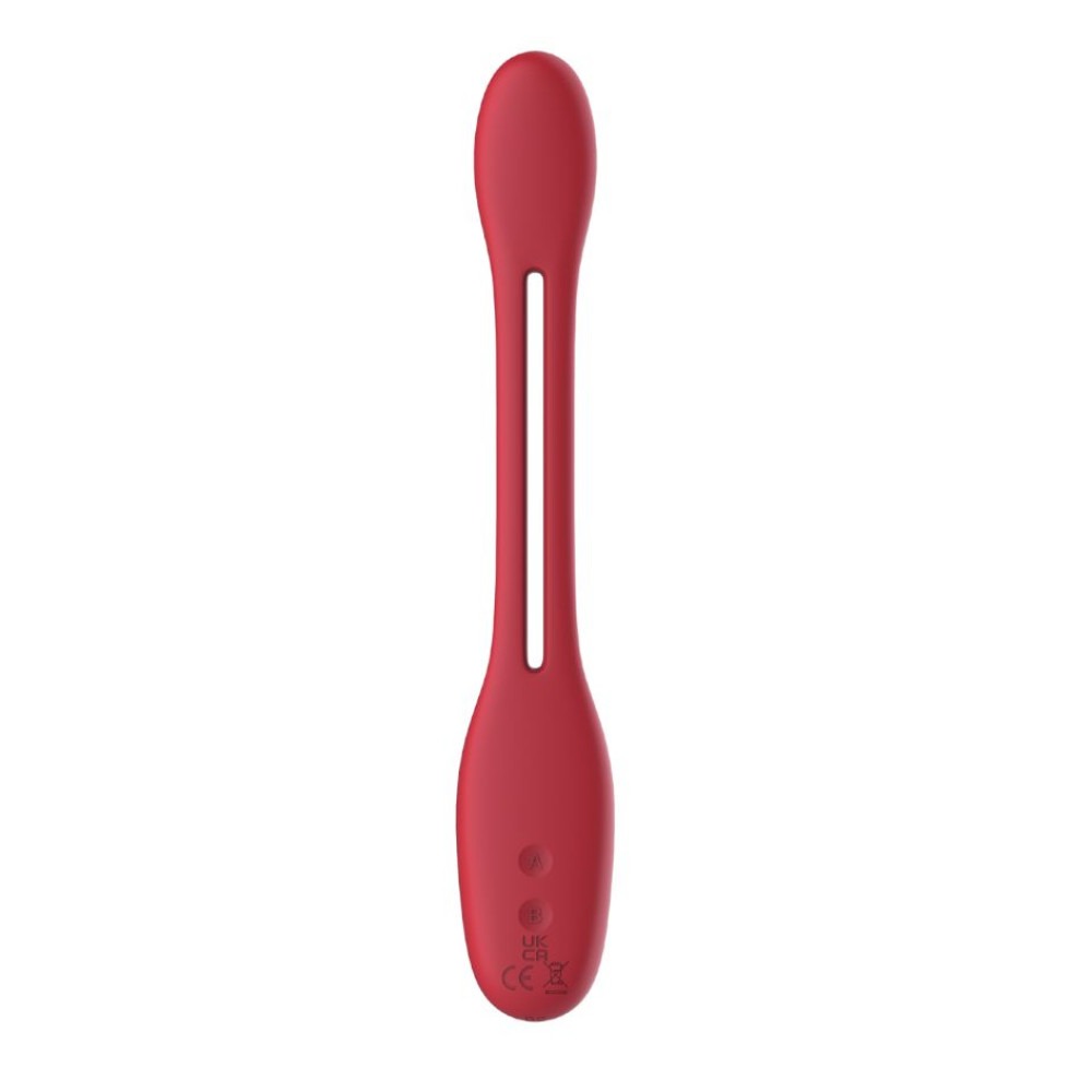 Гнучкий вібратор для пар Every Night Toys Flexible з двома моторчиками, червоний