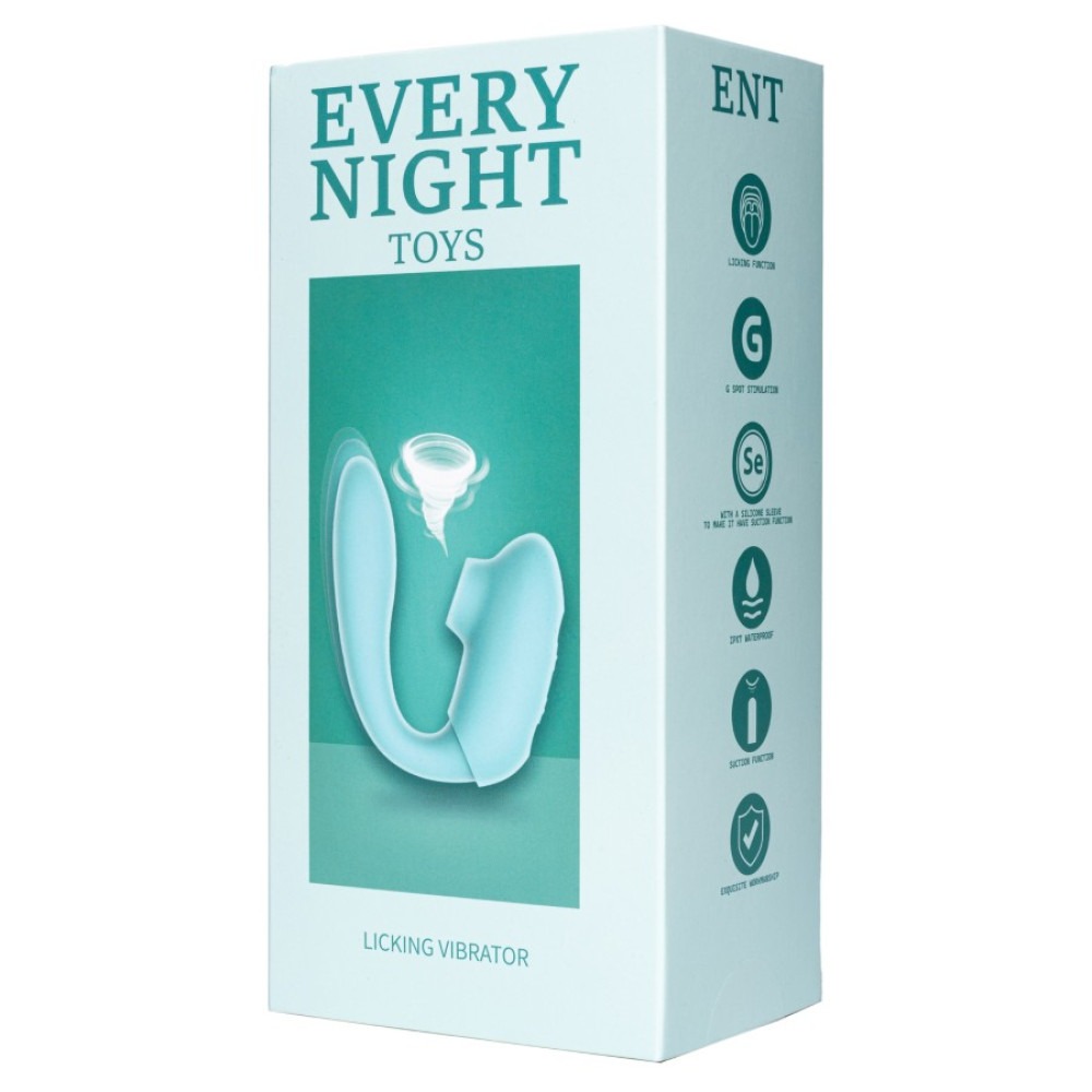 Вібратор подвійної стимуляції Every Night Toys вакуум з ефектом посмоктування та стимуляція точки G