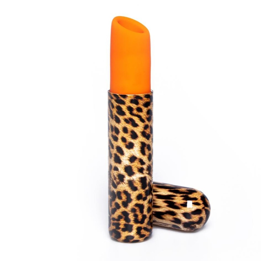 Вакуумний стимулятор клітора Every Night Toys у формі помади, леопардовий принт