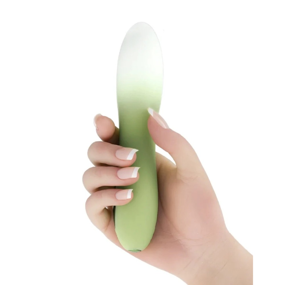 Мини вибратор для точки G Every Night Toys с цветным светодиодом, градиент зеленый
