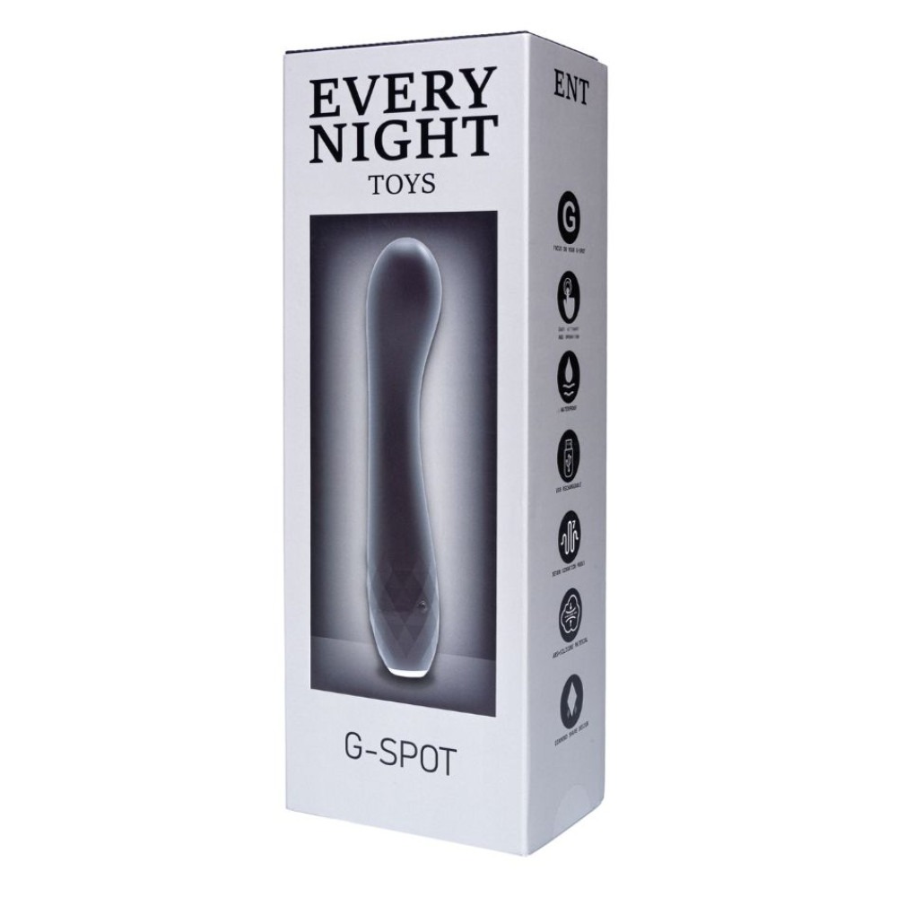 Вибратор для точки G с подсветкой Every Night Toys, черный