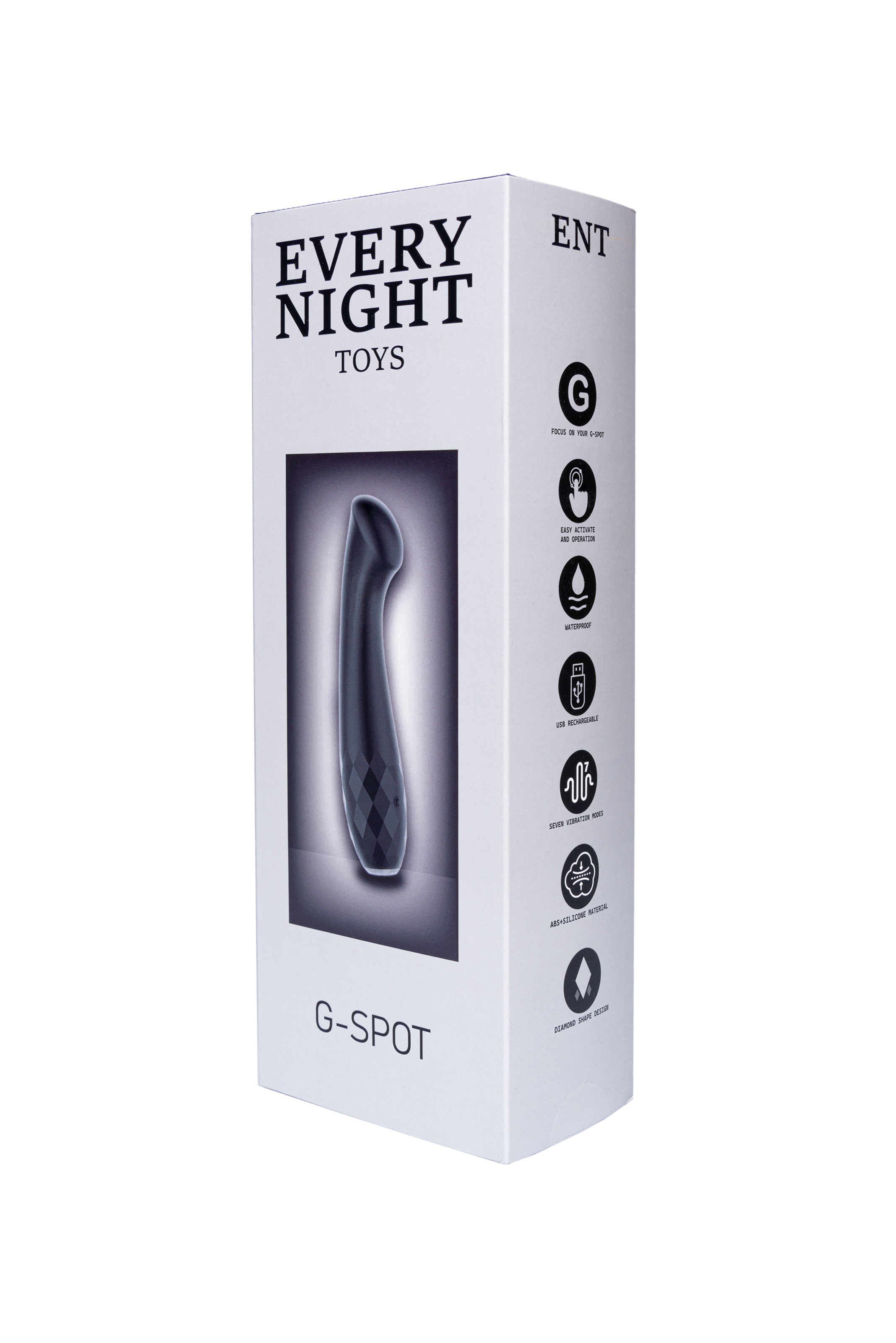 Вібратор із яскраво вираженою головкою Every Night Toys для точки G, чорний