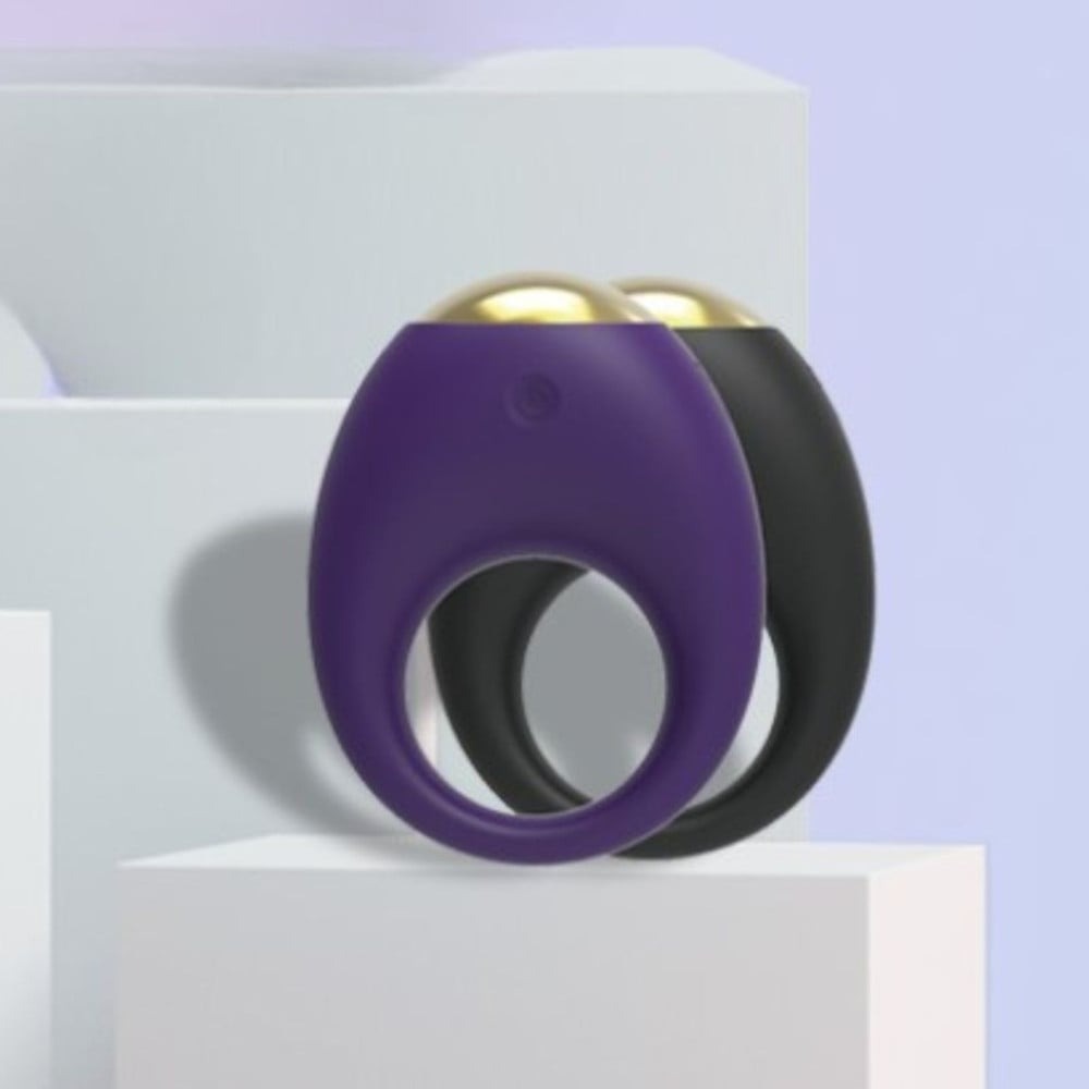 Вибрационное эрекционное кольцо Every Night Toys со светодиодом и 7 режимами вибрации, фиолетовый