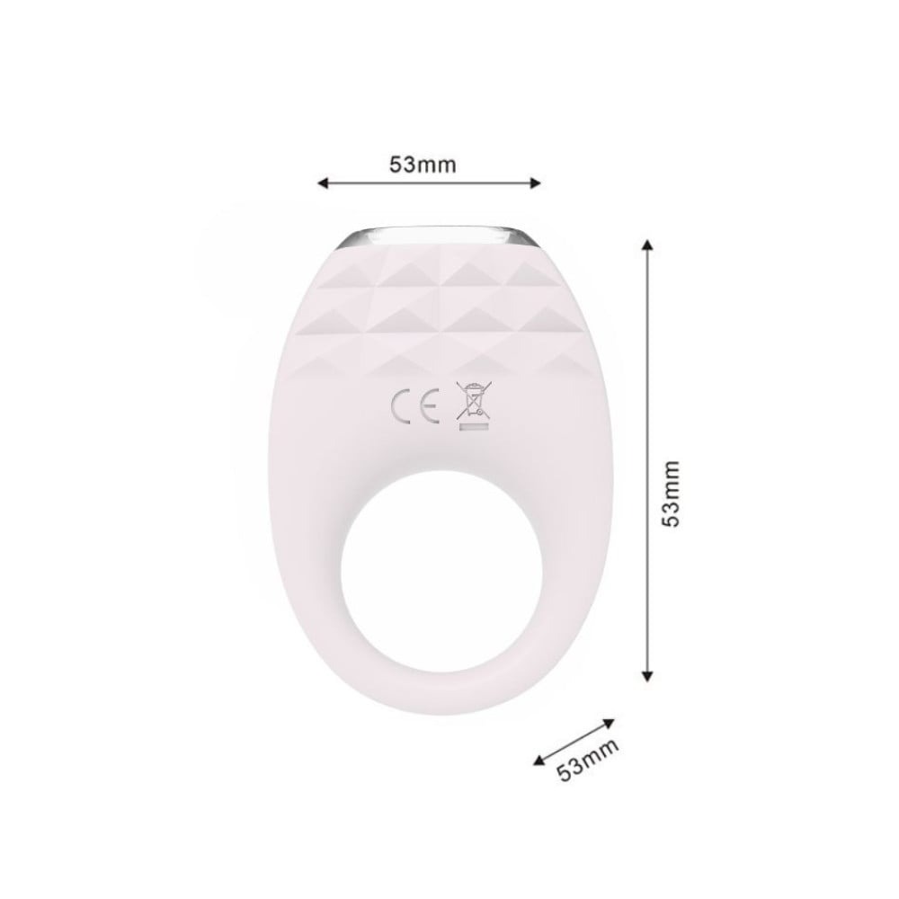 Вибрационное эрекционное кольцо Every Night Toys с подсветкой, белое