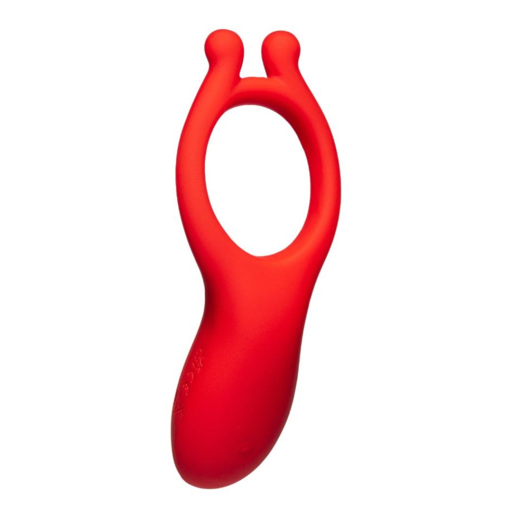 Вибрационное эрекционное кольцо Every Night Toys с отростком для стимуляции клитора, красное