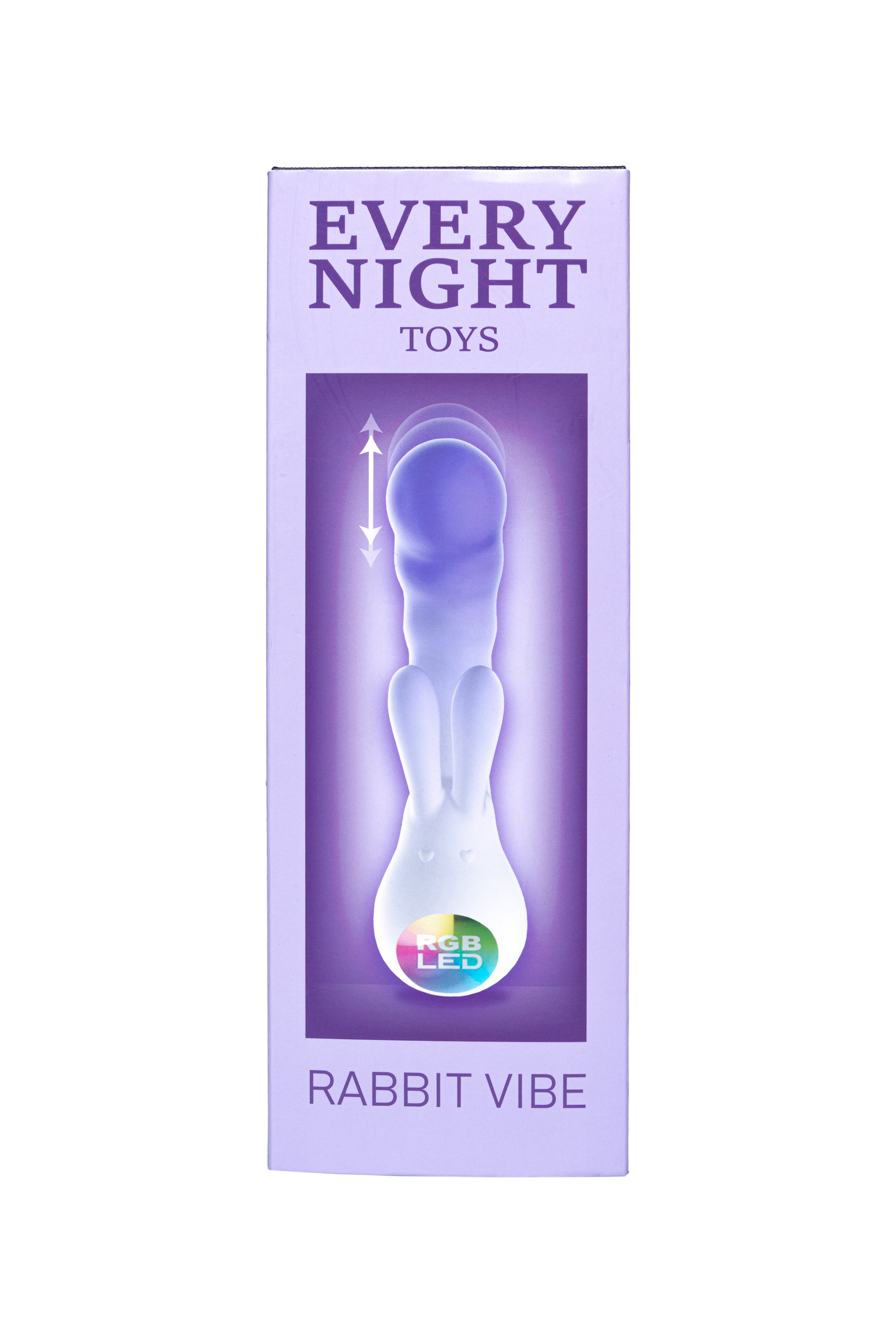 Вібратор-кролик зі світлодіодом Every Night Toys для точки G, фіолетовий градієнт