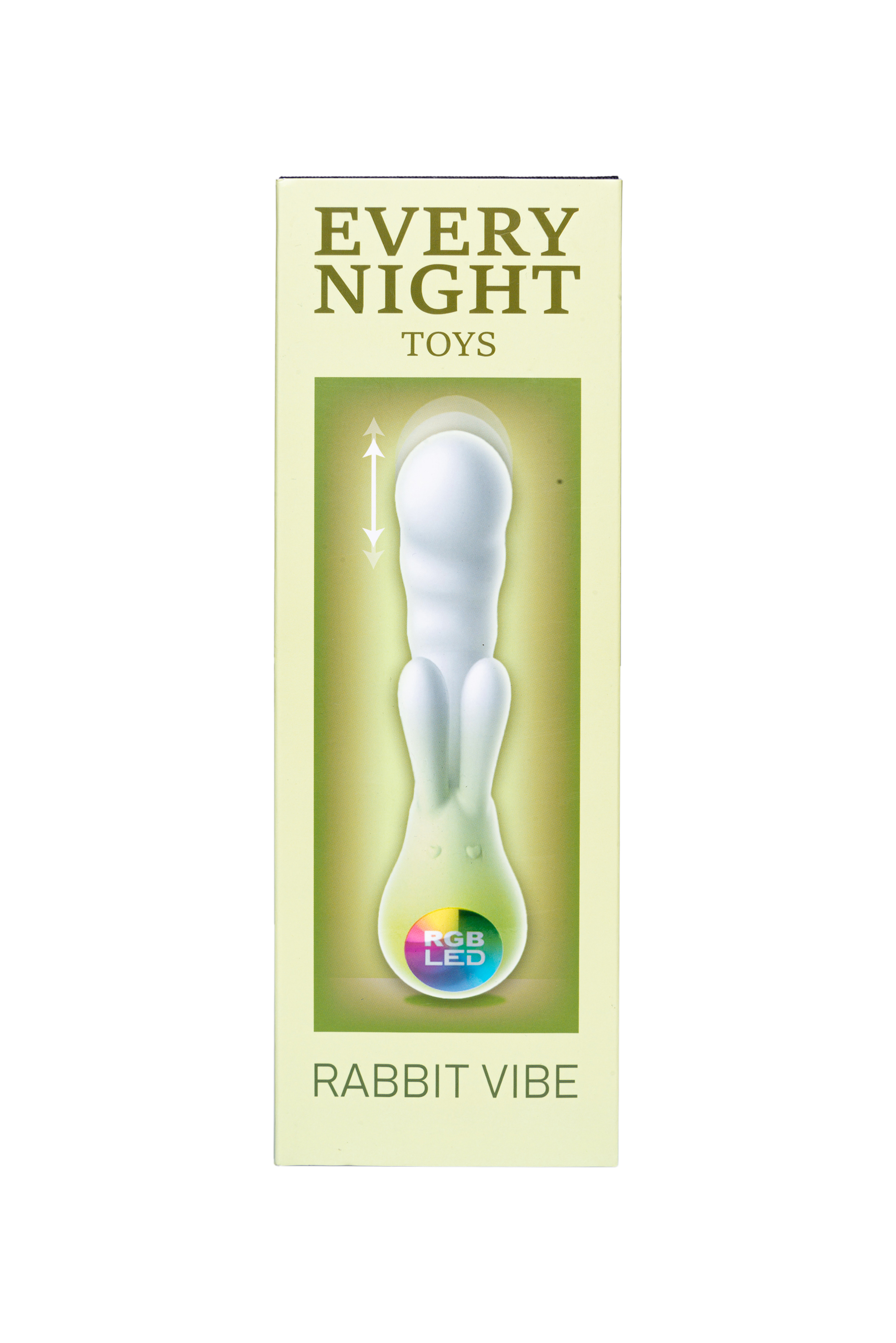 Вібратор-кролик зі світлодіодом Every Night Toys для точки G, зелений градієнт
