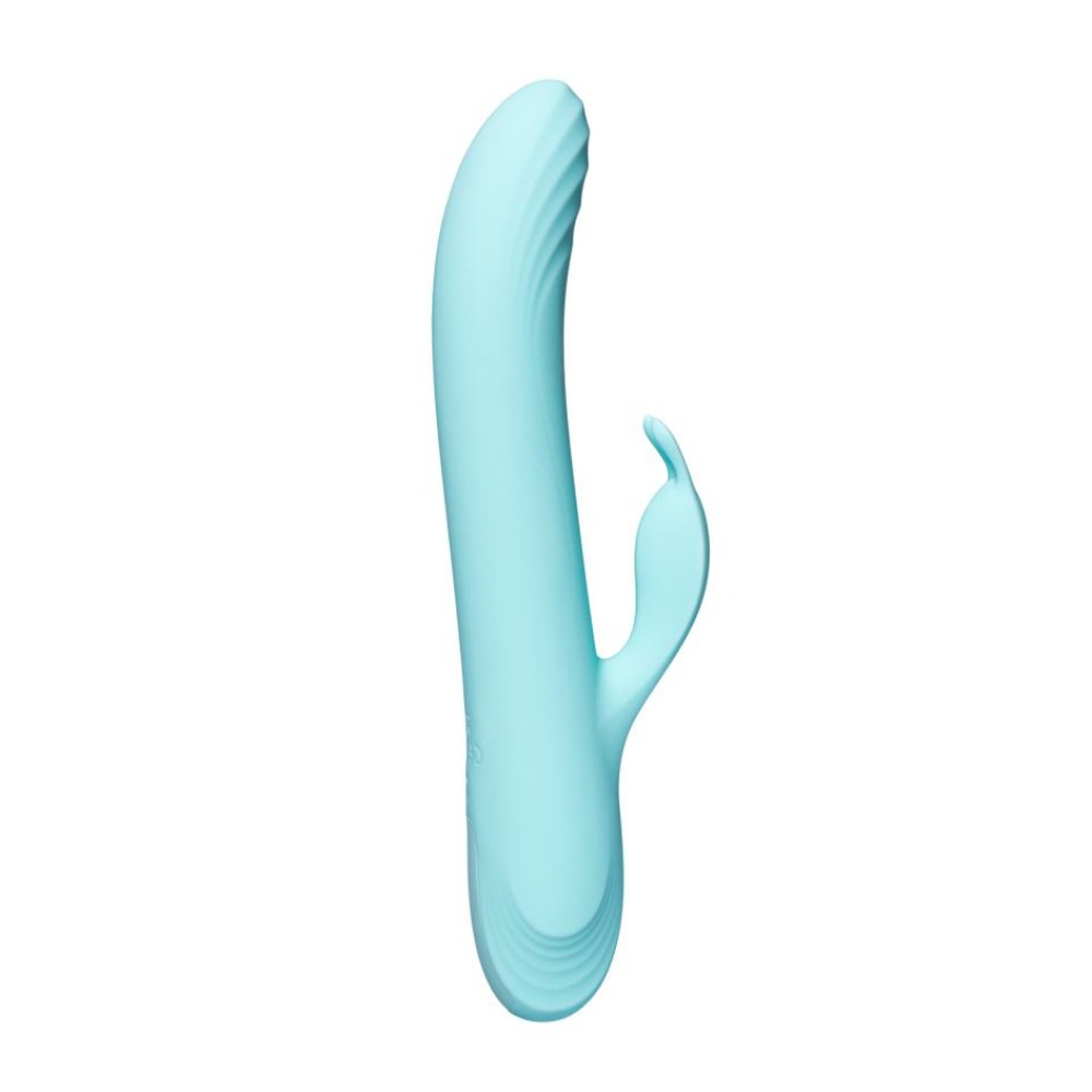 Вібратор-кролик із фрикціями Every Night Toys для точки G, блакитний
