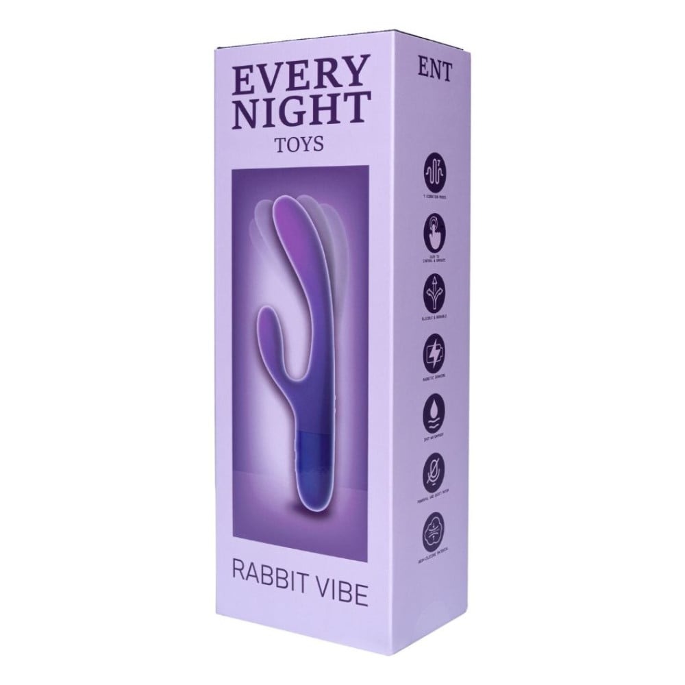 Вібратор кролик Every Night Toys для точки G, синьо-фіолетовий градієнт