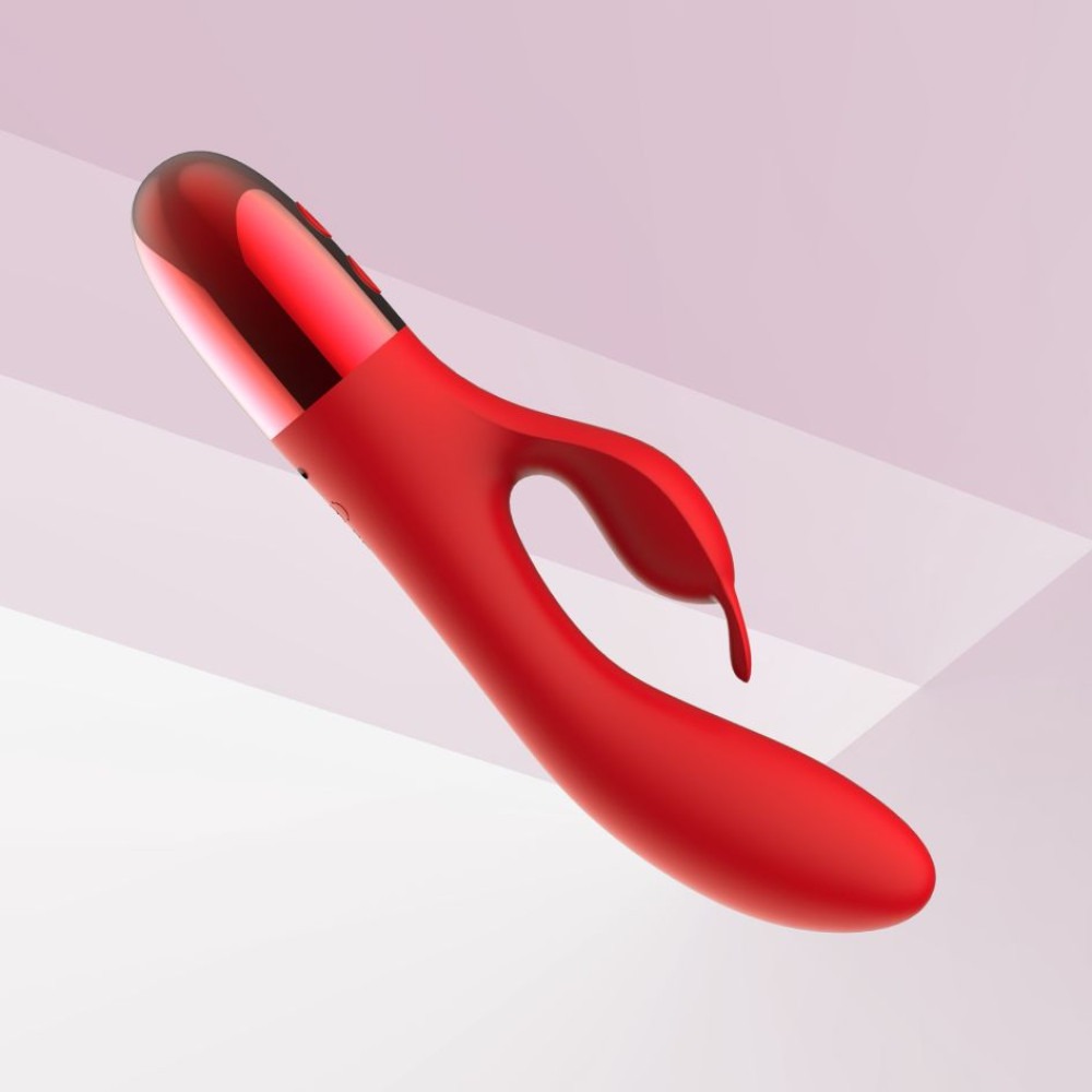 Вибратор-кролик с горизонтальными движениями Every Night Toys для точки G, красный