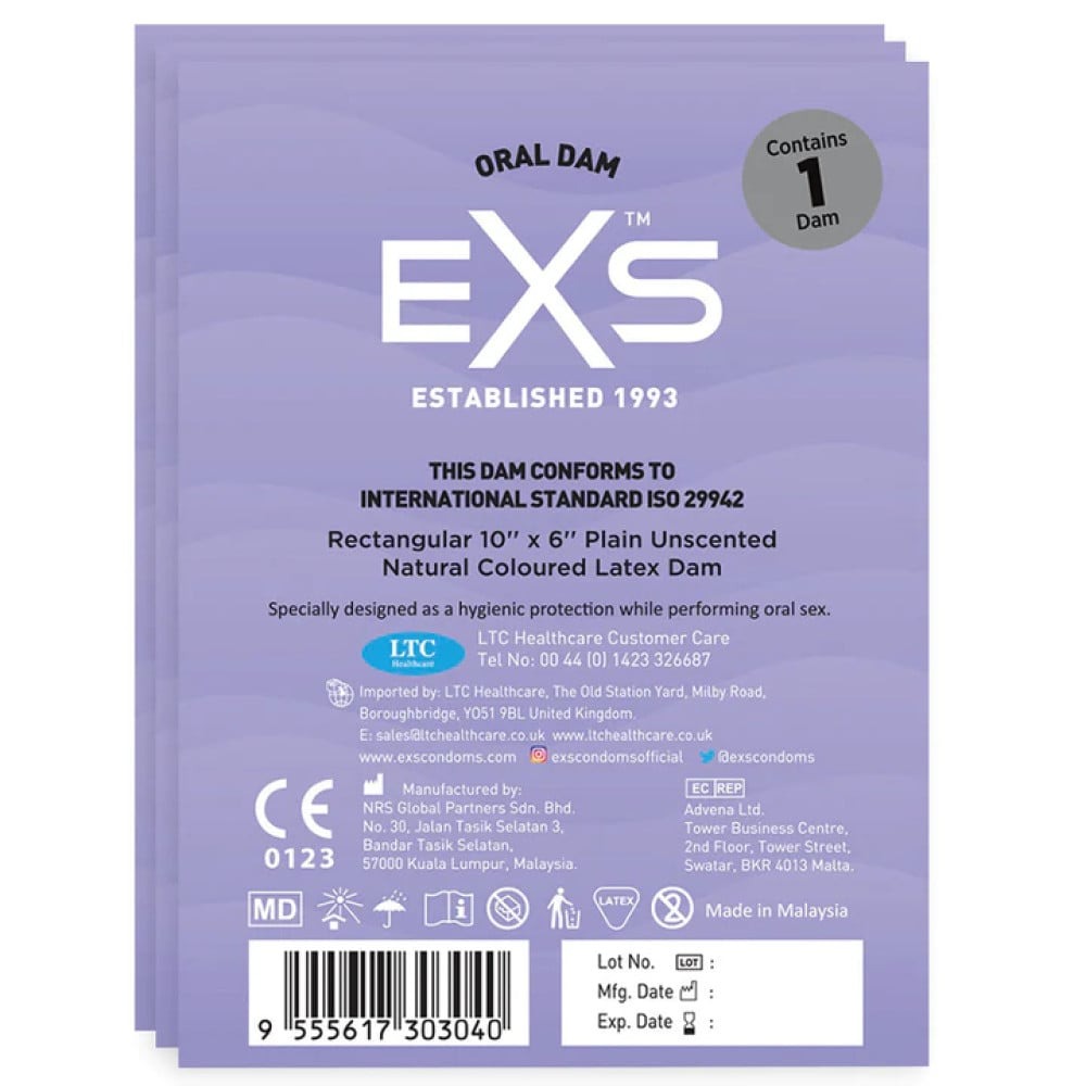 Салфетка латексна Exs Oral Latex Dam для орального секса