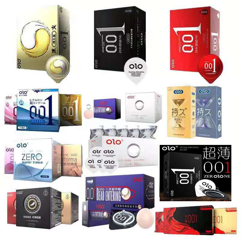 Презервативи OLO NEO з великими пухирцями та гіалуроновою кислотою (ціна за 10 шт. в упаковці)