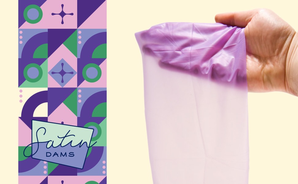 Серветка для орального сексу Grape Satin One Latex Dams зі смаком винограду, 1 шт.