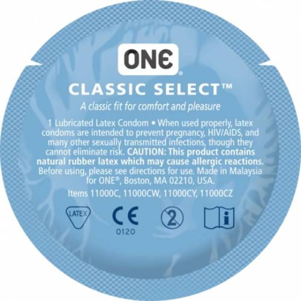 Набор классических латексных презервативов One Classic Select (цена за 5 шт.)