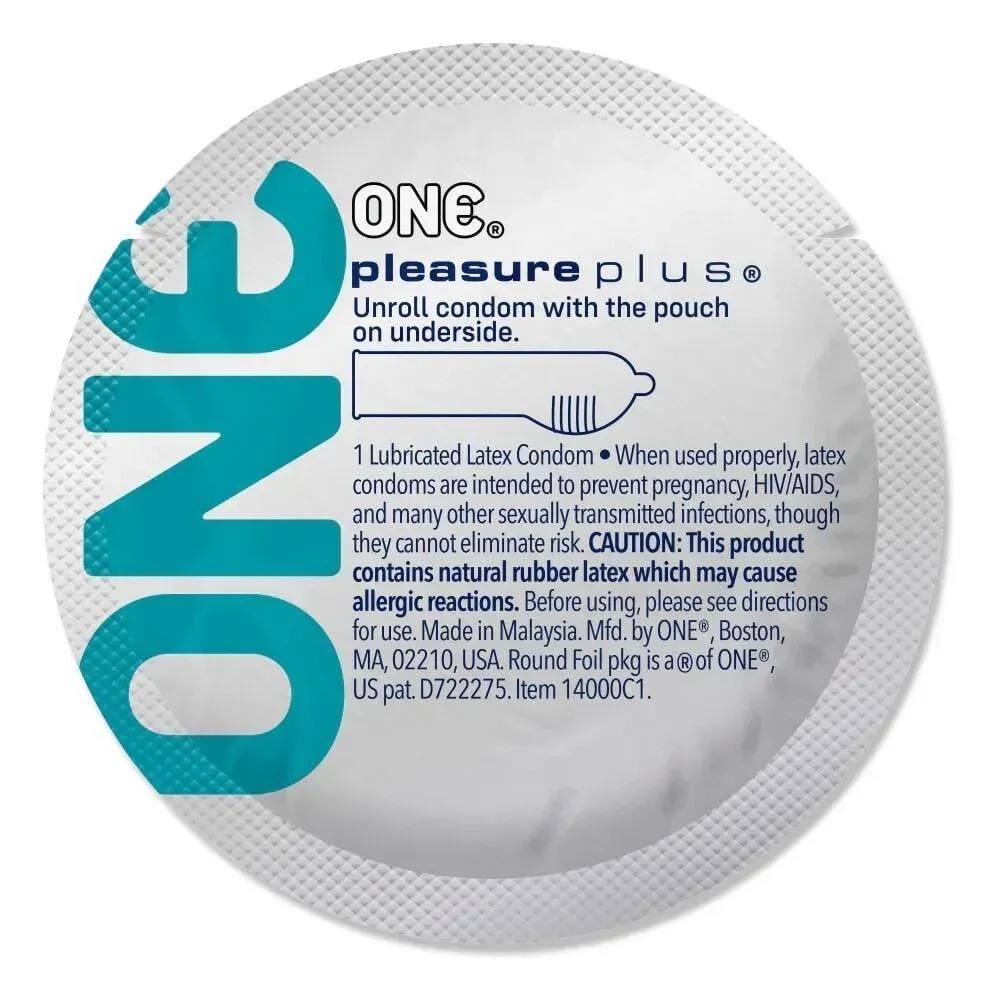 Презерватив латексный One Pleasure Plus с внутренними ребрами, 1 шт.