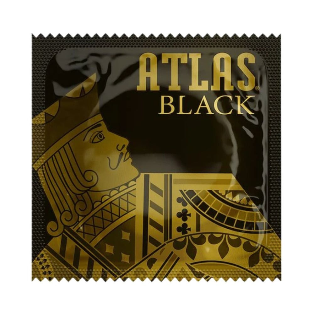 Презерватив латексный классический Atlas Black черного цвета (цена за 1 шт.)