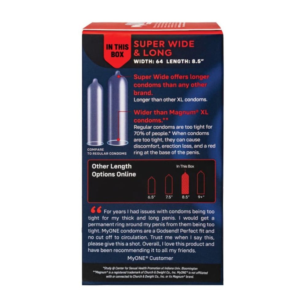 Презервативы латексные My ONE Super Wide & Long 64L большого большого размера(цена за упак., 10 шт.)