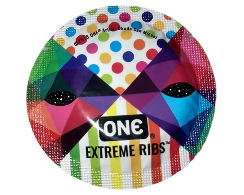 Набір латексних ребристих презервативів One Extreme Ribs у різному дизайні (ціна за 5 шт.)