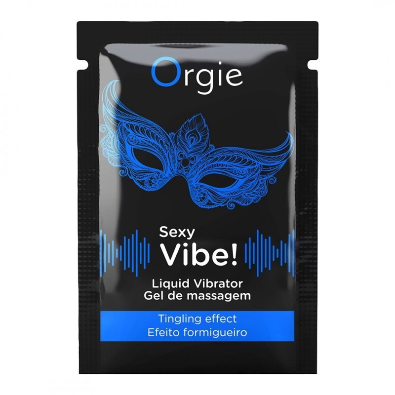 Пробник/рідкий вібратор середньої потужності Orgie Sexy Vibe для унікальних відчуттів, 1 мл