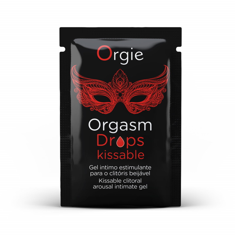 ПРОБНИК/Збудливі краплі для клітора Orgie Orgasm Drops Kissable зі смаком яблука та кориці, 2 мл