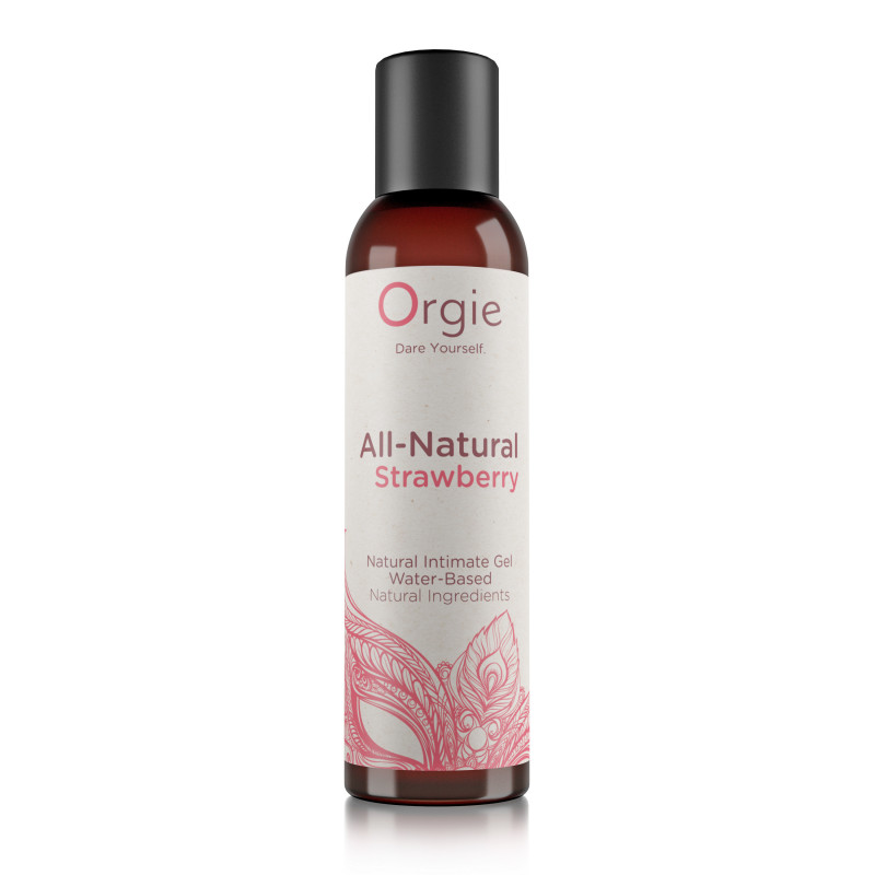 Лубрикант оральний на водній основі зі смаком полуниці Orgie All Natural Strawberry, 150 мл