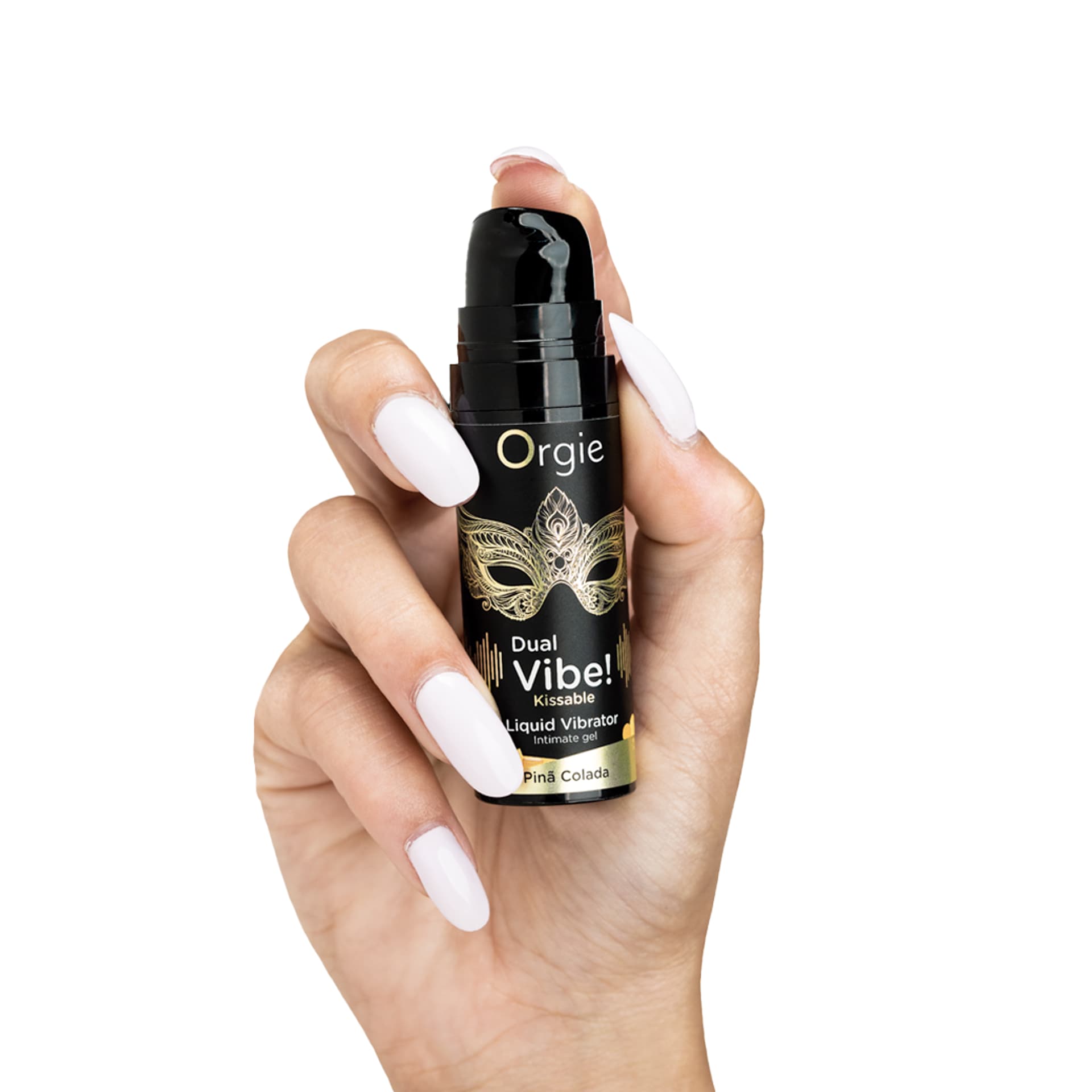Жидкий вибратор Orgie DUAL VIBE! со вкусом коктейля Пина Колада, 15 мл