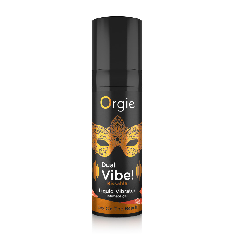 Жидкий вибратор со вкусом коктейля СЕКС НА ПЛЯЖЕ Orgie DUAL VIBE!, 15 мл