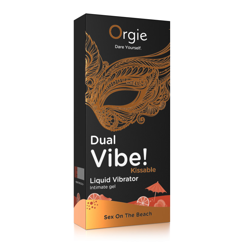 Жидкий вибратор со вкусом коктейля СЕКС НА ПЛЯЖЕ Orgie DUAL VIBE!, 15 мл